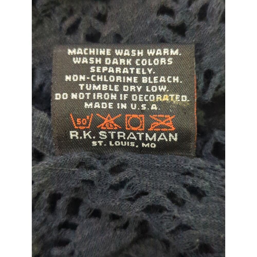 Vintage Harley Davidson Top Woman's Large Black Lace Sleeves Crocheted Biker - Picture 12 of 14